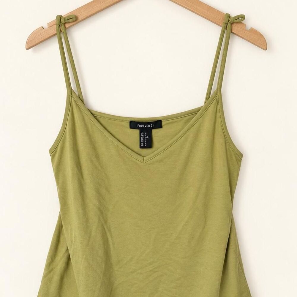 Forever-21 Women's Green and Khaki Vest